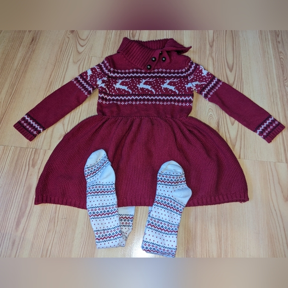 Toddler Girl Tahari Sweater Dress Christmas - Picture 1 of 2